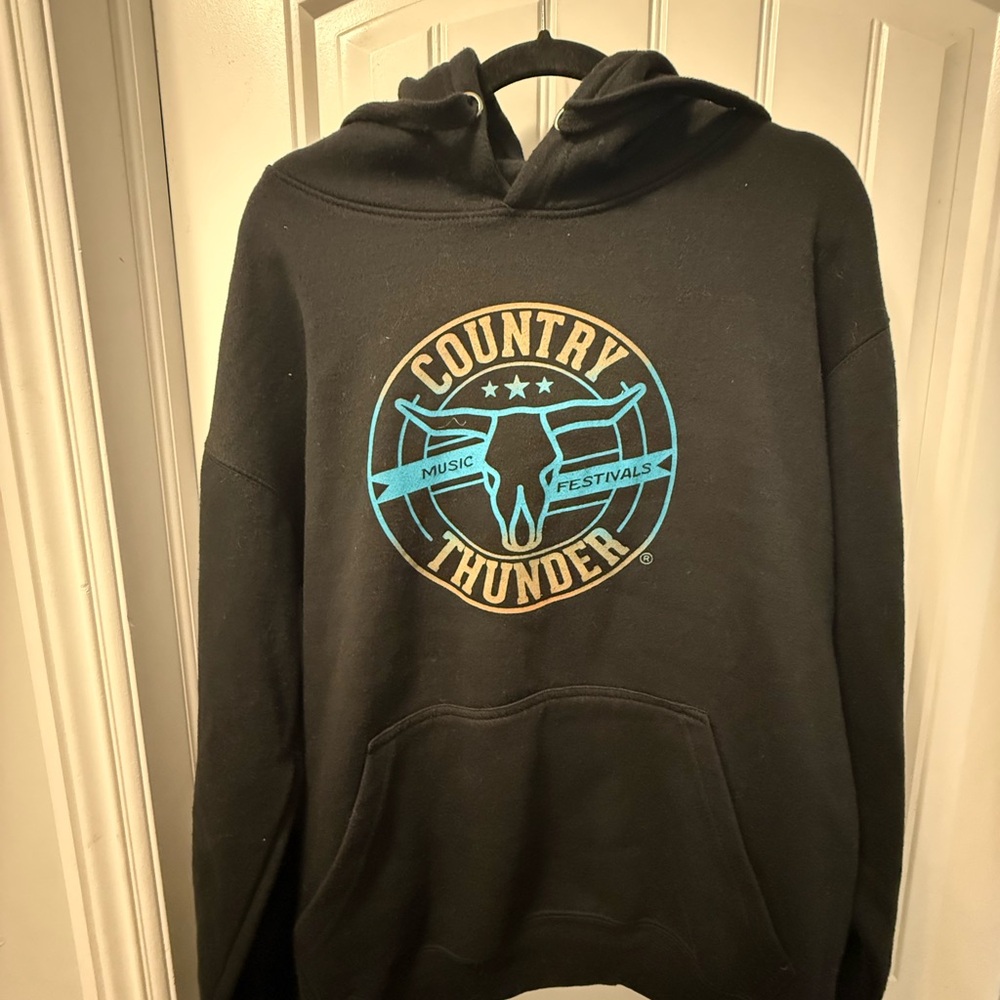 Unisex Country Festival Black Hoodie